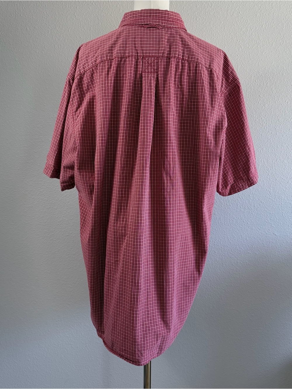 Vintage Y2K‎ Eddie Bauer Men Short Sleeve Button Down Shirt Red Plaid Size Large - Picture 3 of 7